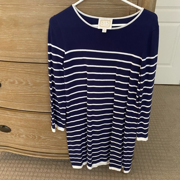 Sail to Sable navy sweater dress - Picture 1 of 3